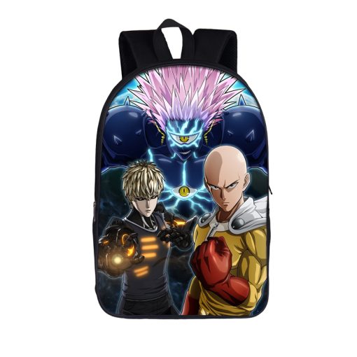 anime One Punch Man backpack women men rucksack Saitama Genos children school bags teenager boys ONE 7 - One Punch Man Merch