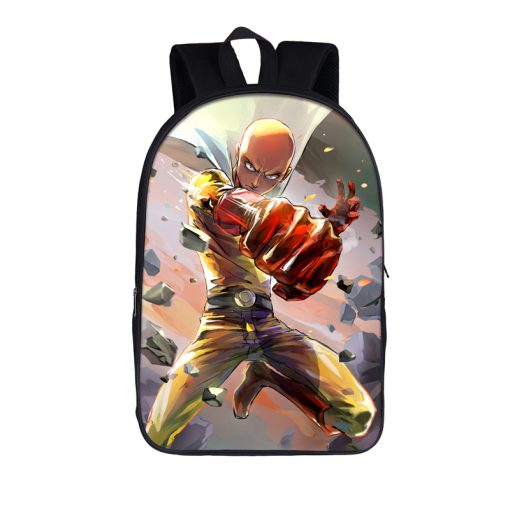 anime One Punch Man backpack women men rucksack Saitama Genos children school bags teenager boys ONE 9 - One Punch Man Merch